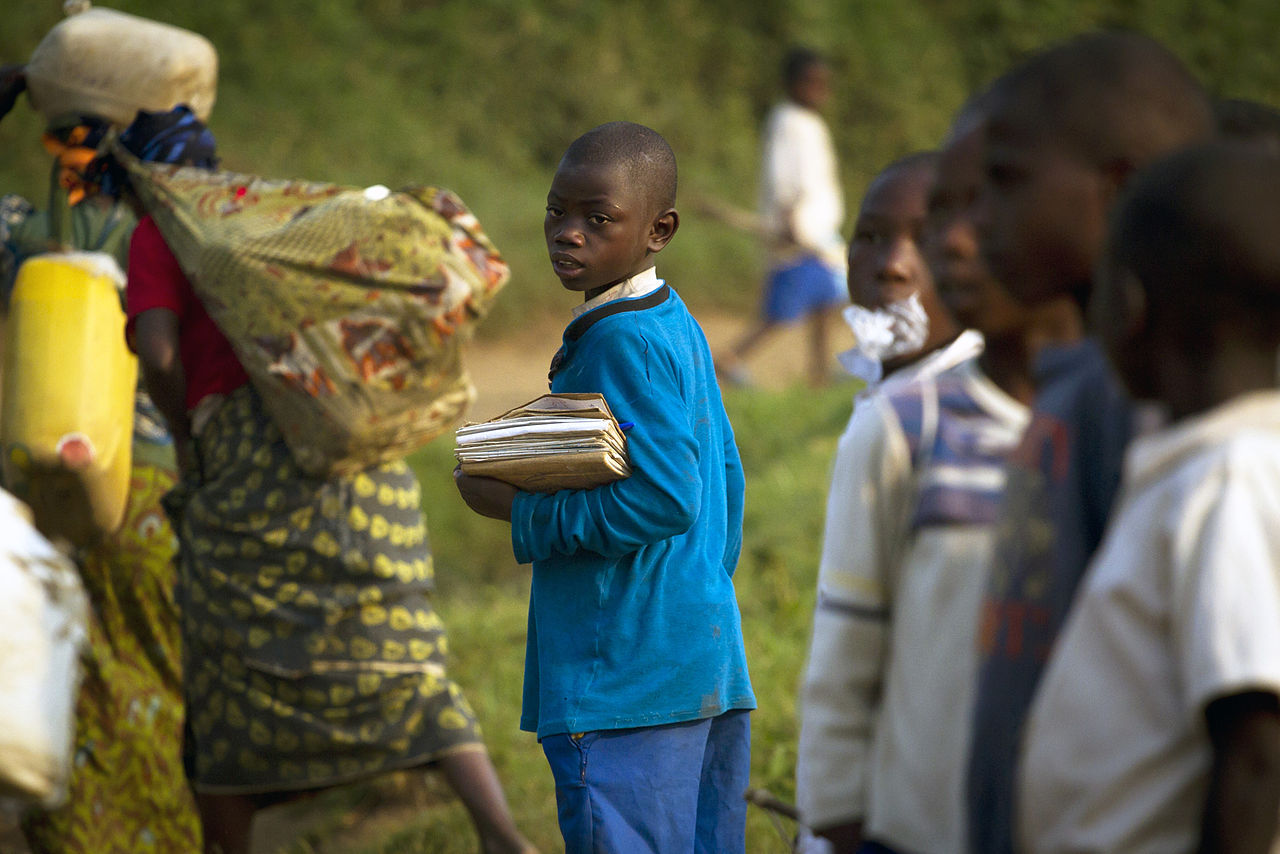 Schulkind in Kongo